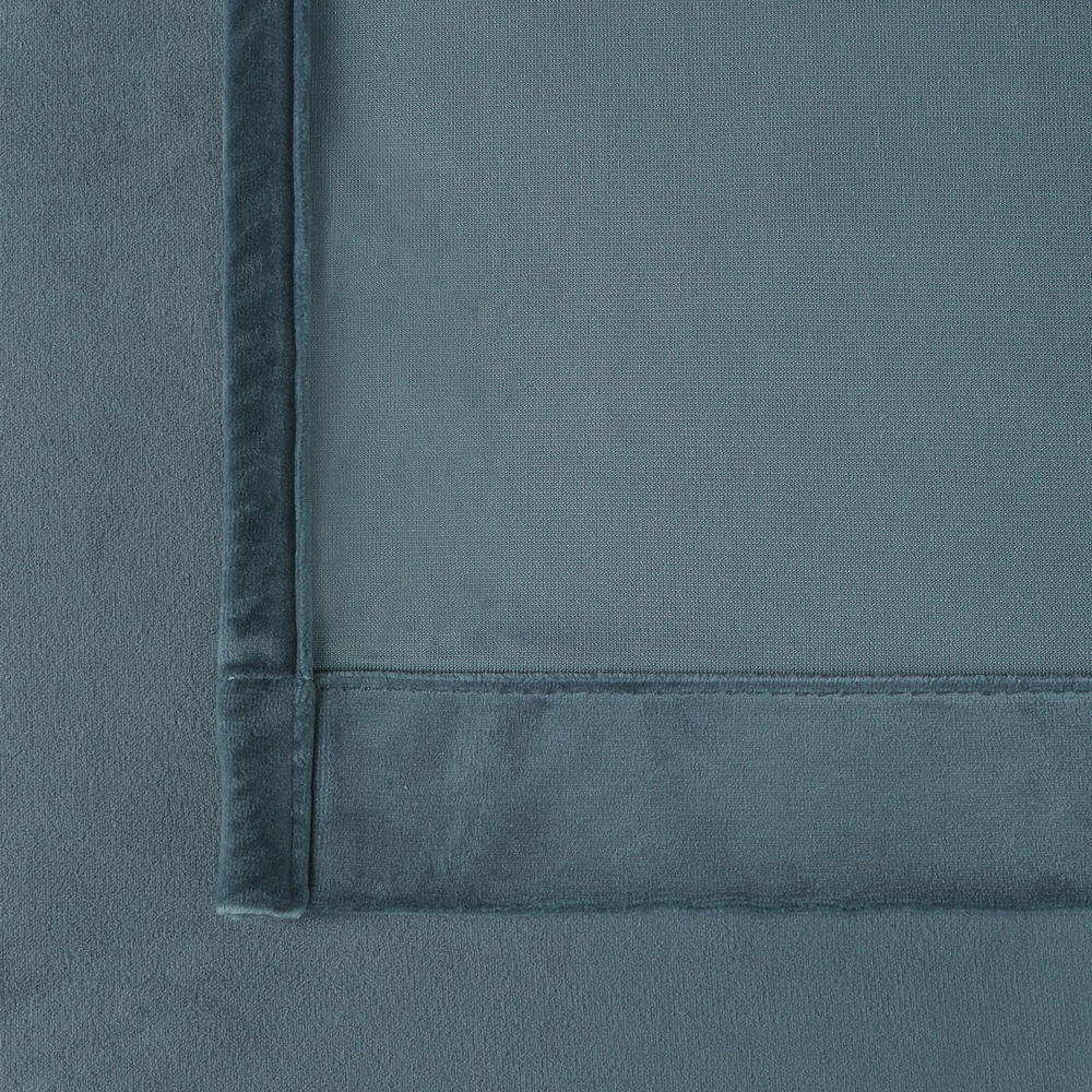 Штора Бархат 140х240 см серо-синяя