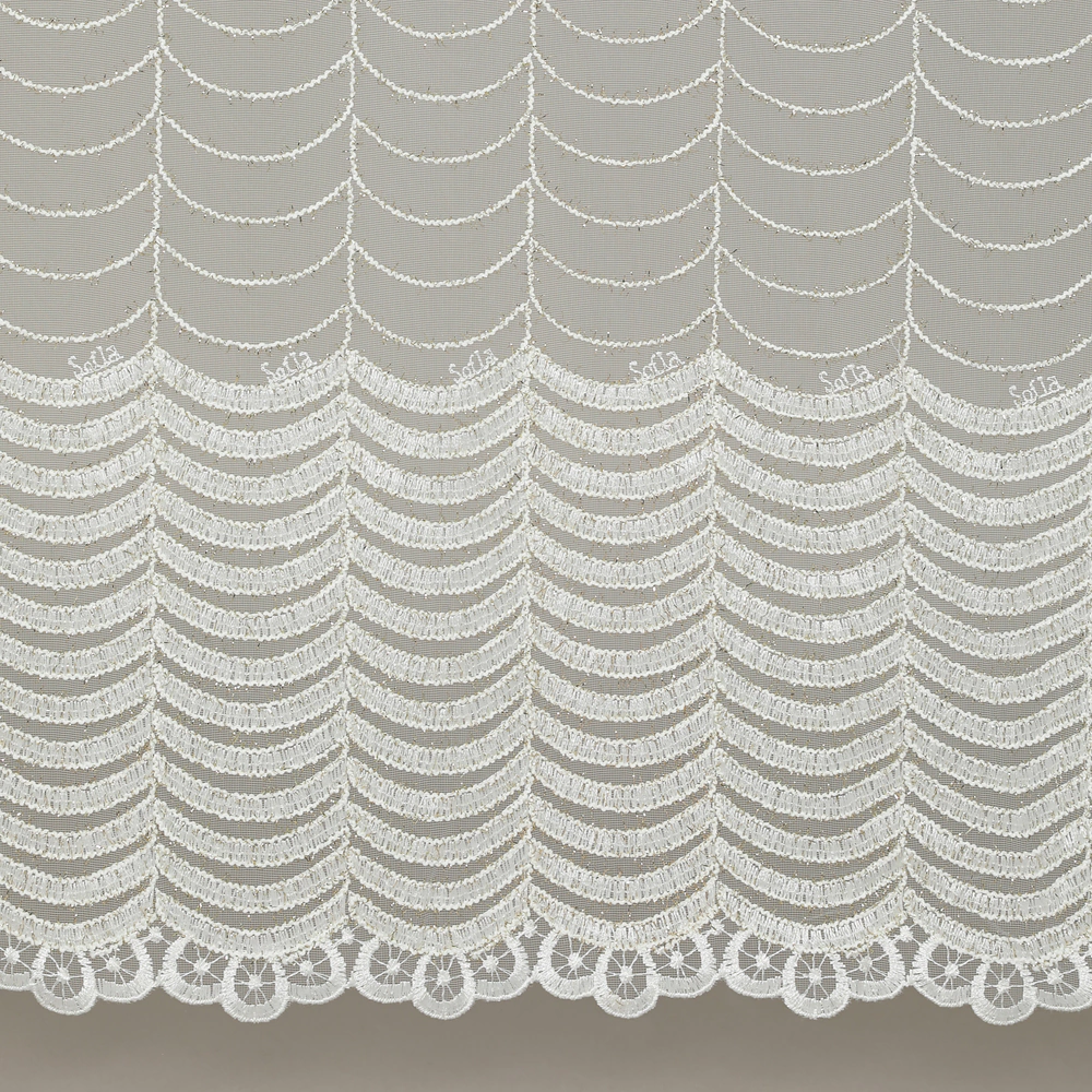 Тюль Сетка Вышивка 300х270 см белый