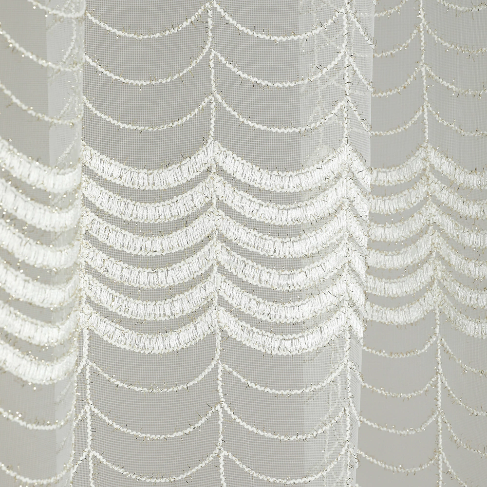Тюль Сетка Вышивка 300х270 см белый