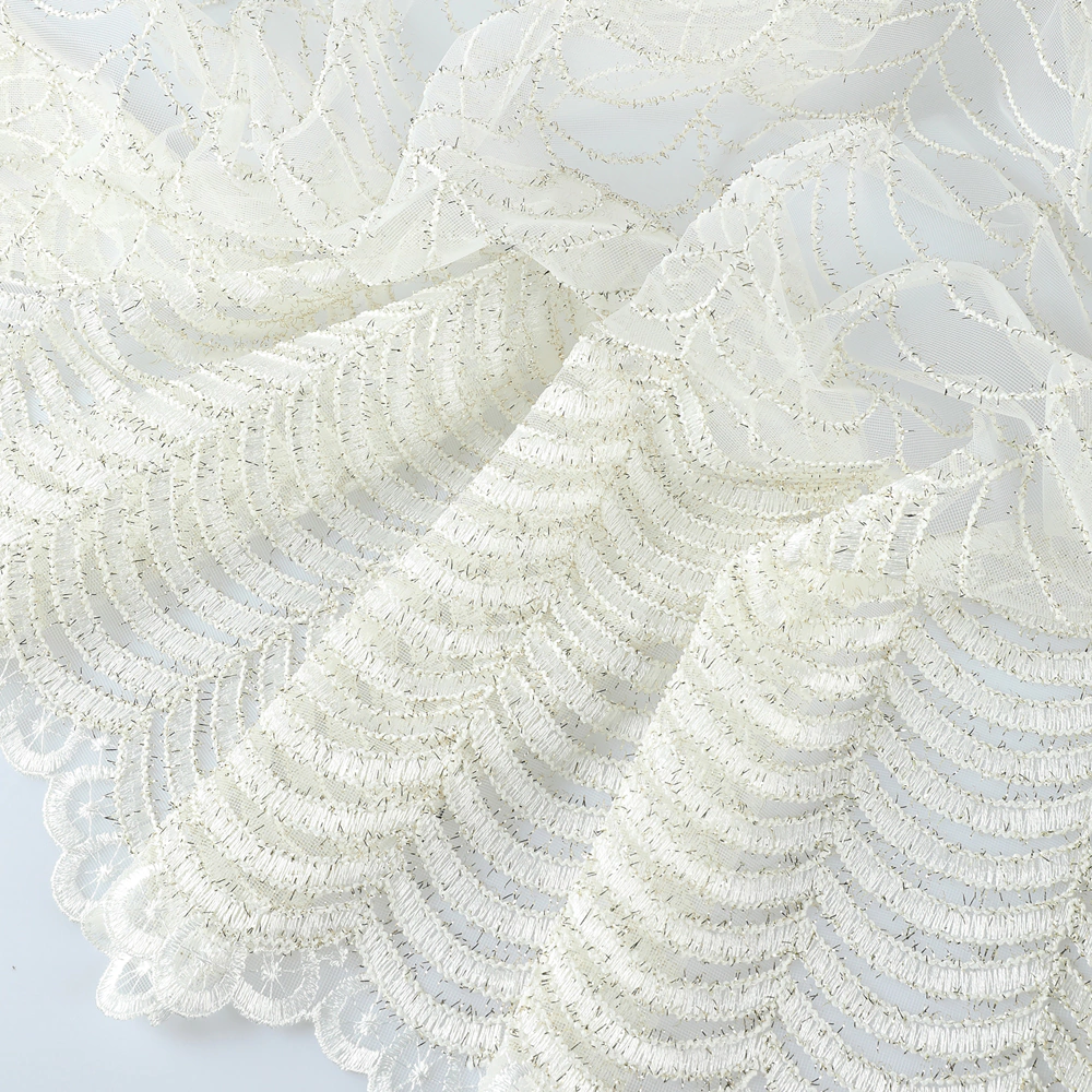 Тюль Сетка Вышивка 300х270 см белый