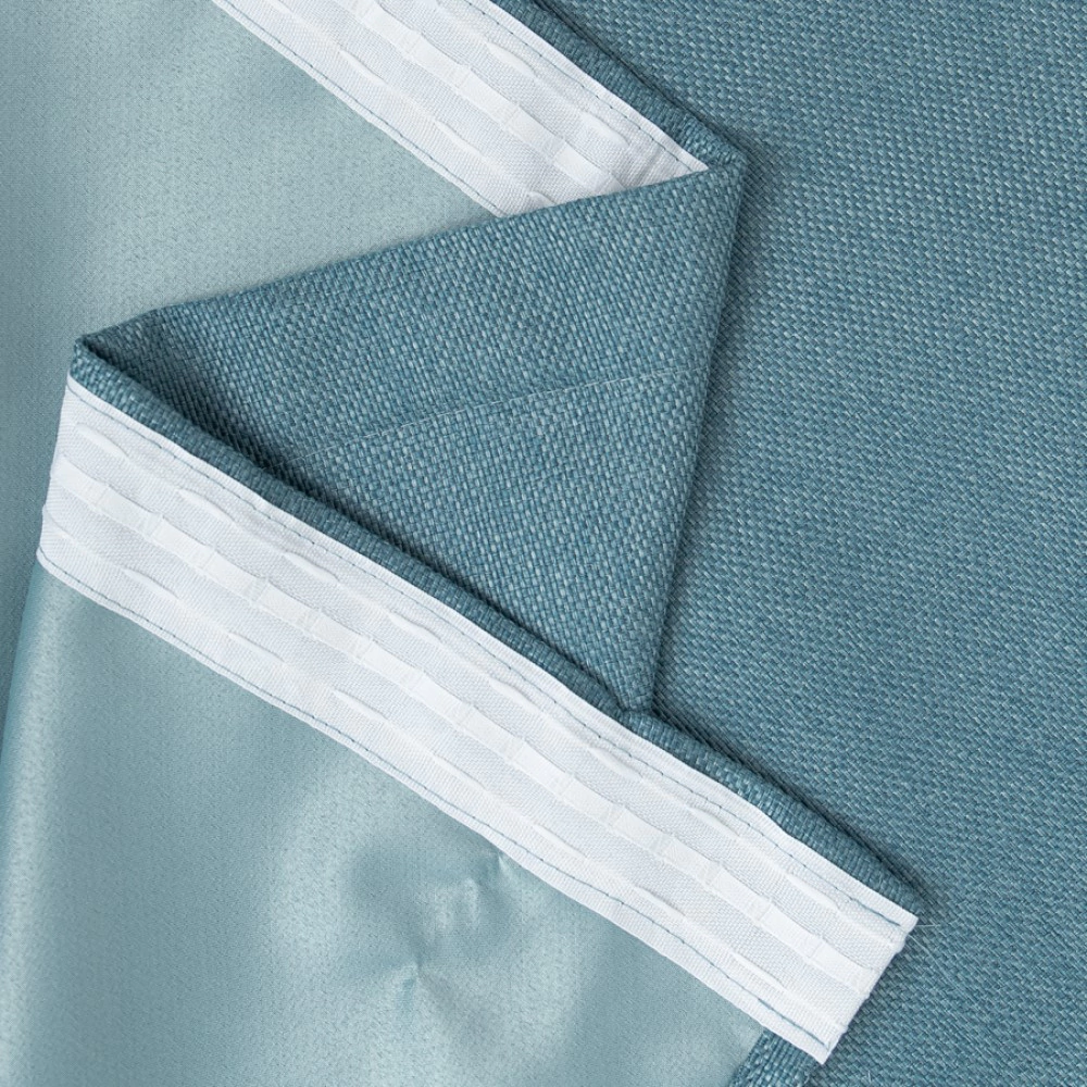 Штора Блэкаут Лен 200х270 см бирюзовая