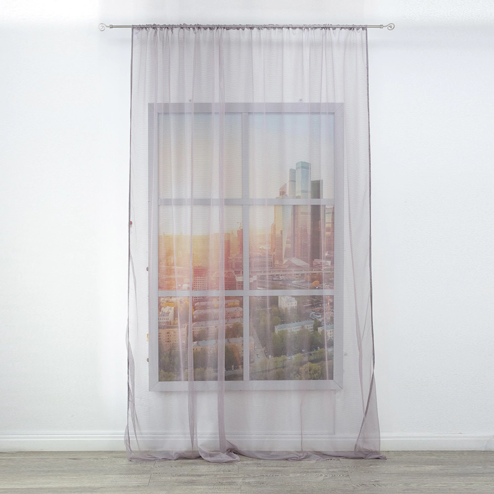 Тюль Фентези 300х300 см серый