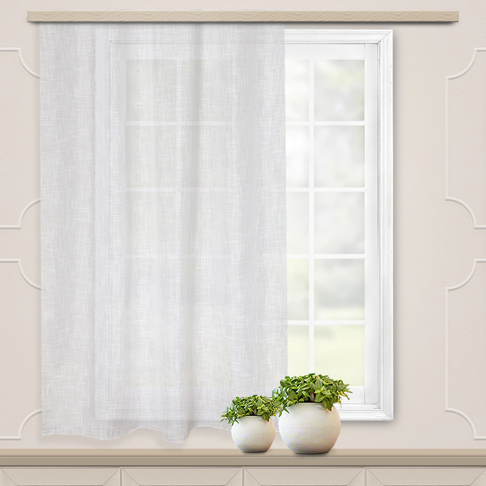 Штора-тюль для кухни Вилладж 135х180 см белая