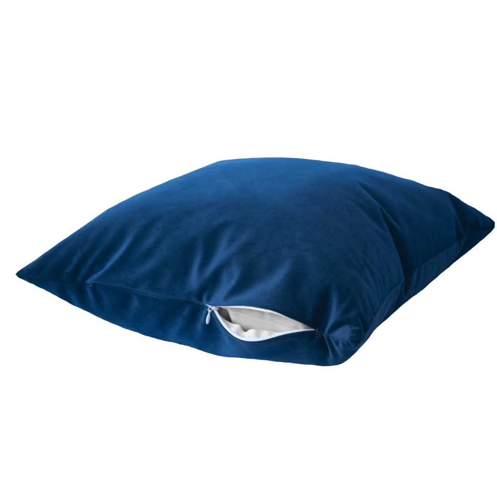 Наволочка декоративная Вельвет 40х40 см синяя