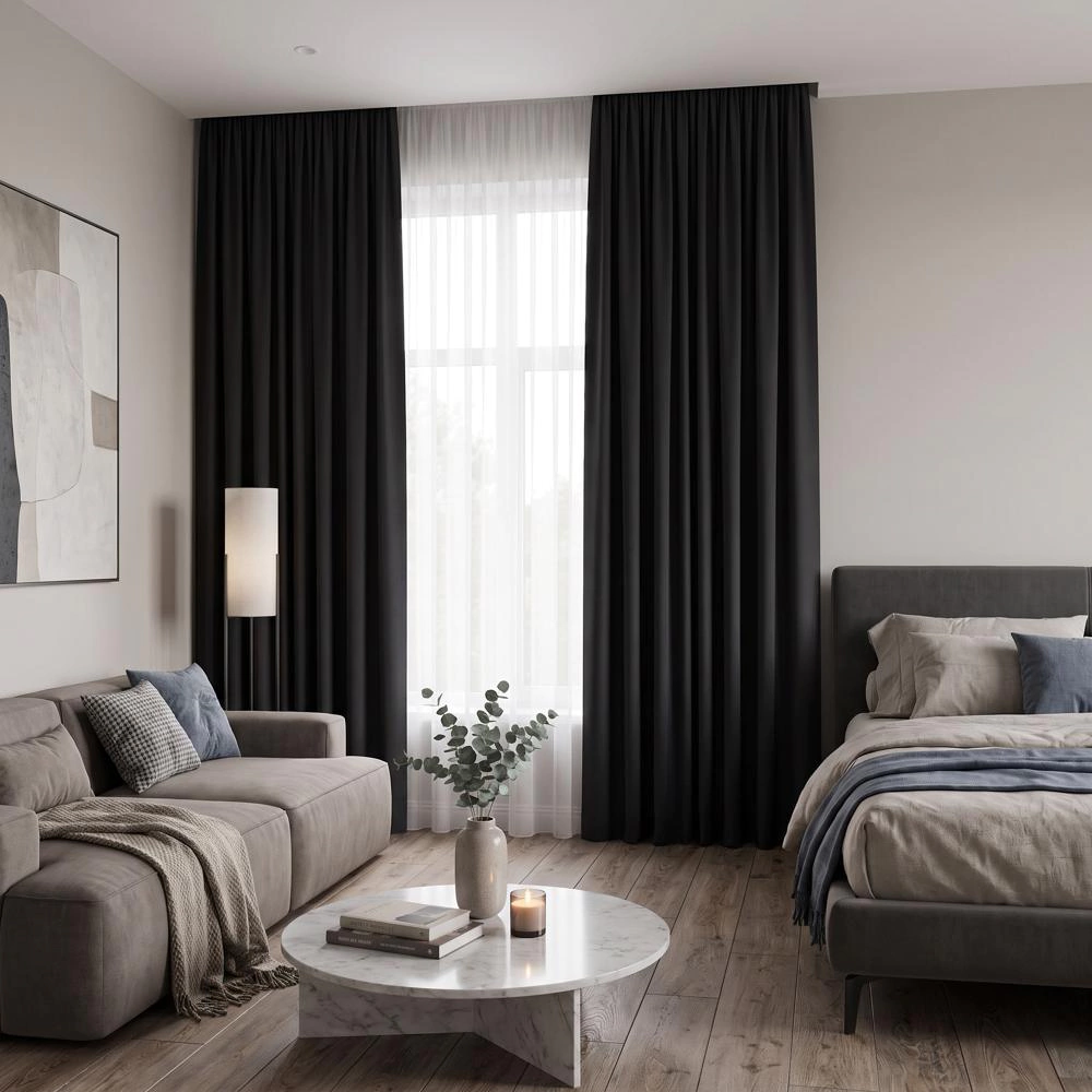 Штора Блэкаут NEODECO 200х280 см графит