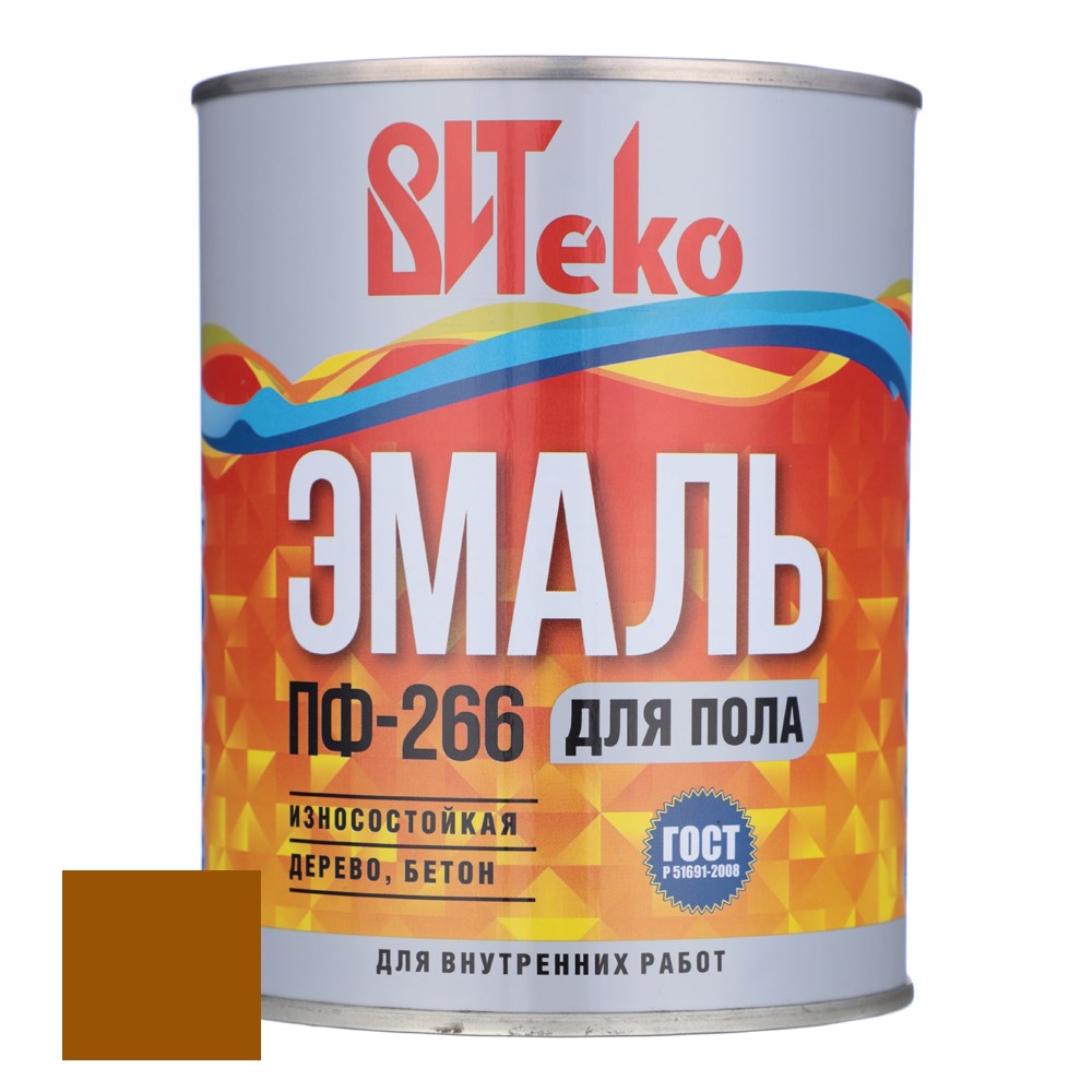 ВИТеко Эмаль для пола ВИТеко ПФ-266 жёлто-коричневая 0,8 кг