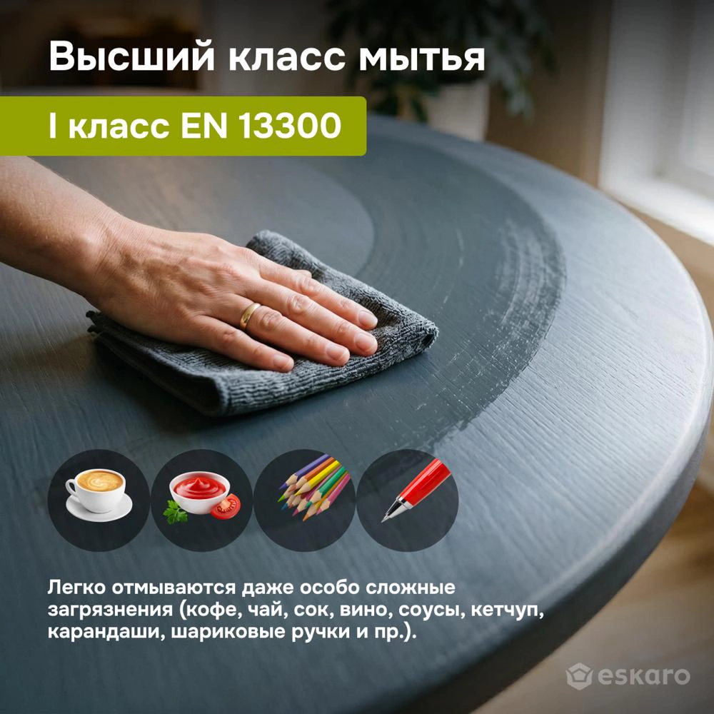 Краска для мебели акриловая eskaro Mооblivаrv полуматовая прозрачная (база TR) 0,9 л