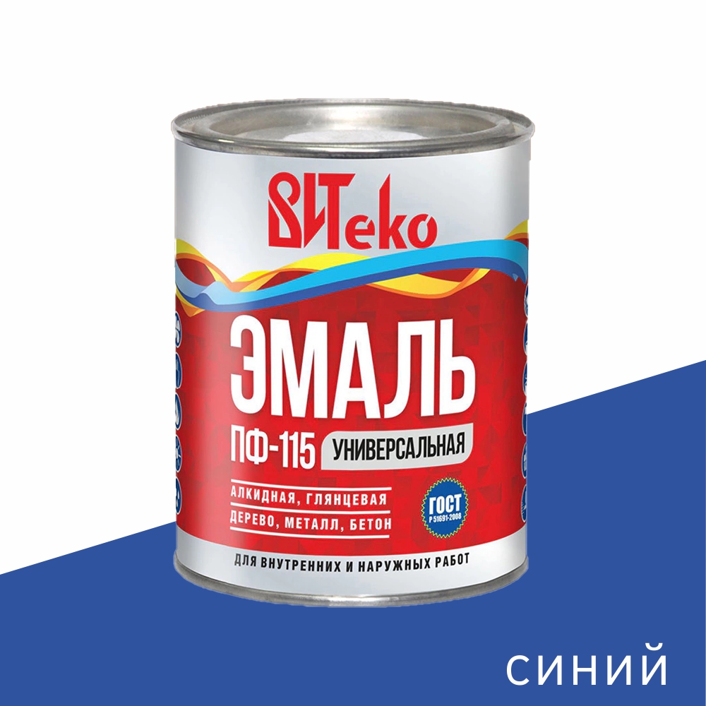 ВИТеко Эмаль алкидная ВИТеко ПФ-115 глянцевая синяя 0,8 кг