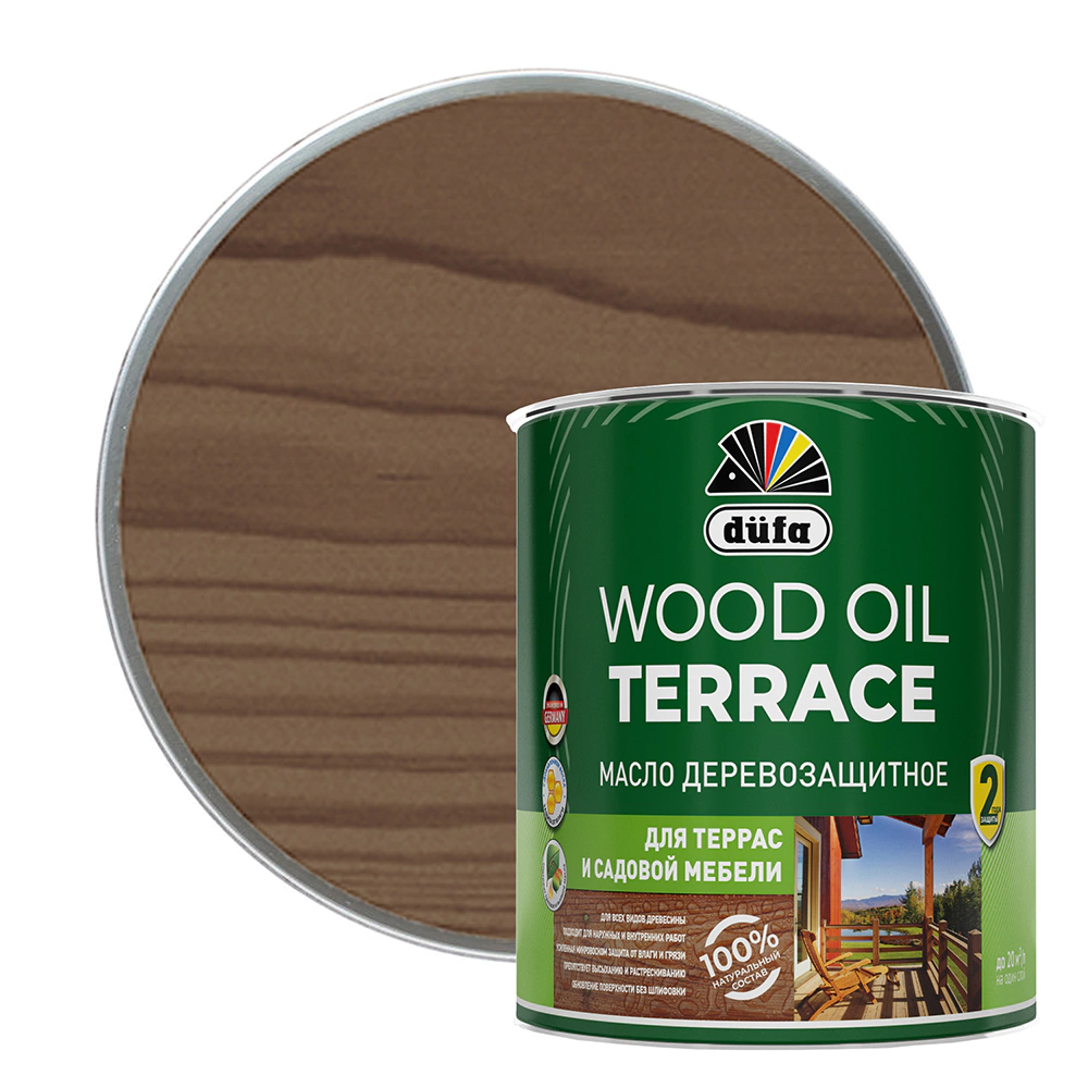 Масло для террас и садовой мебели 0,9 л палисандр Wood Oil Terraсe dufa