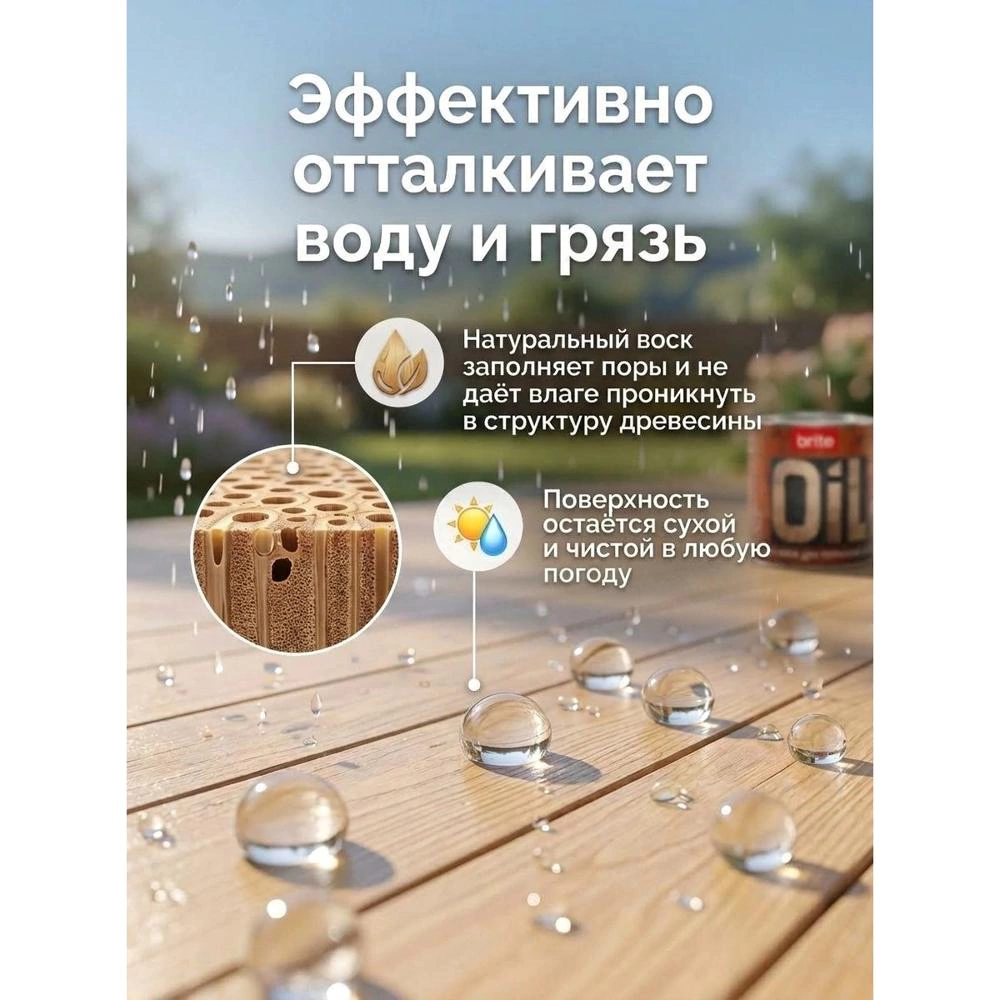 Масло-воск для террасной доски Brite 2,5 л