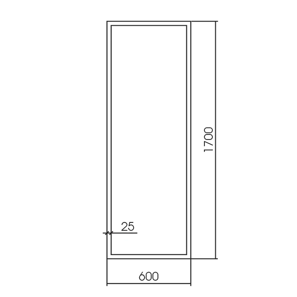 Зеркало напольное Опера Блэк 60х170 см в металлической раме черное