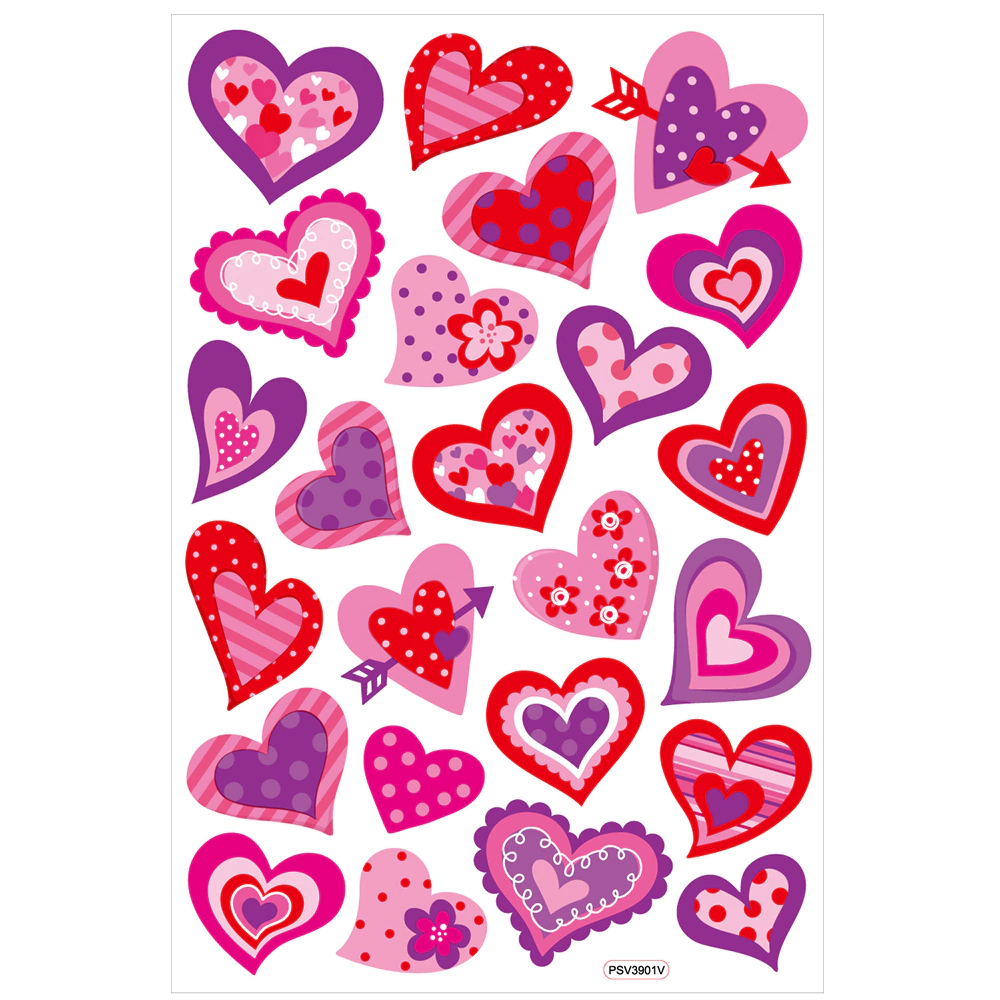 Наклейка Сердечки 14х21 см