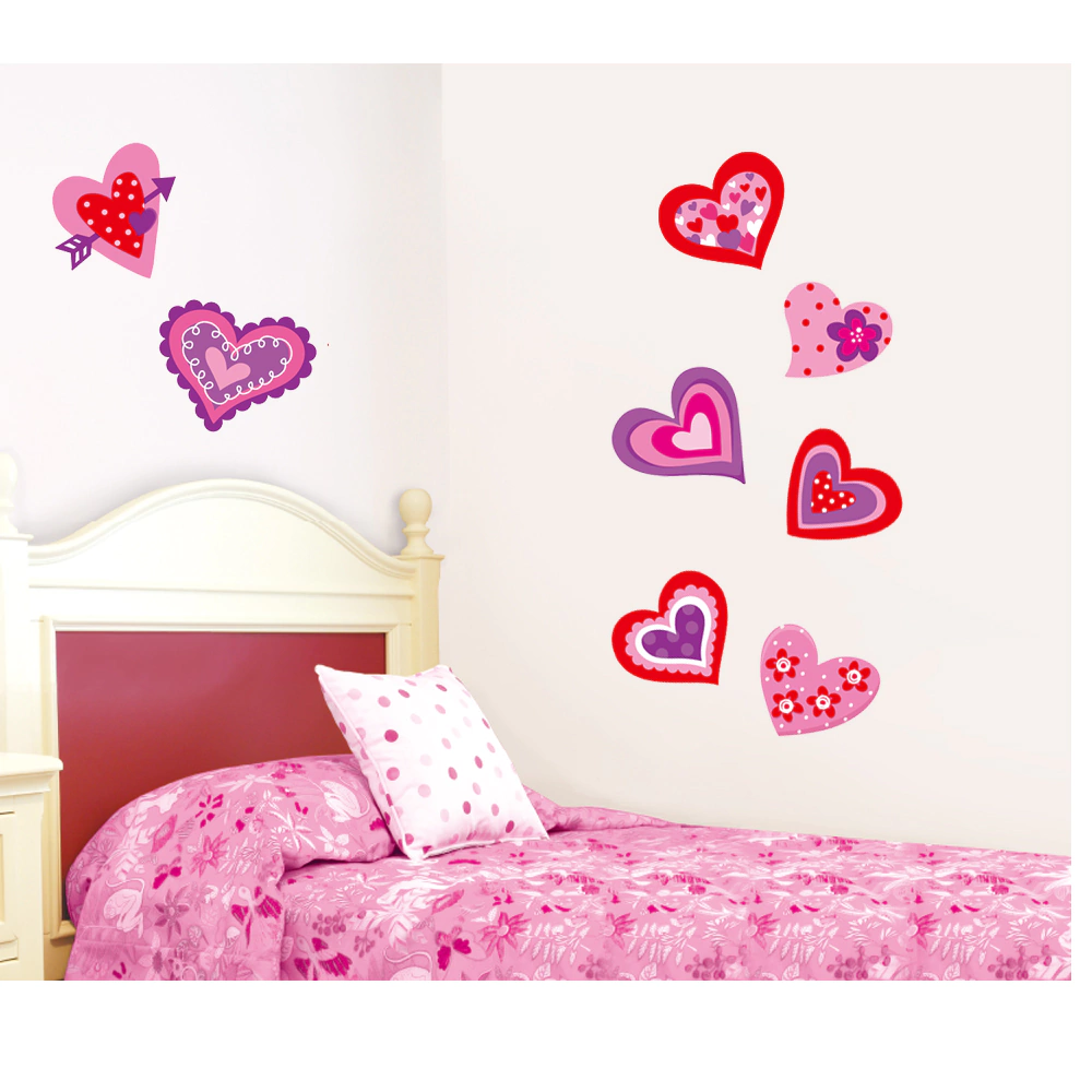 Наклейка Сердечки 14х21 см