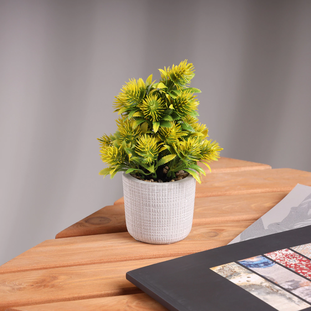 Искусственное растение Пушистоцвет в горшке высота 18 см