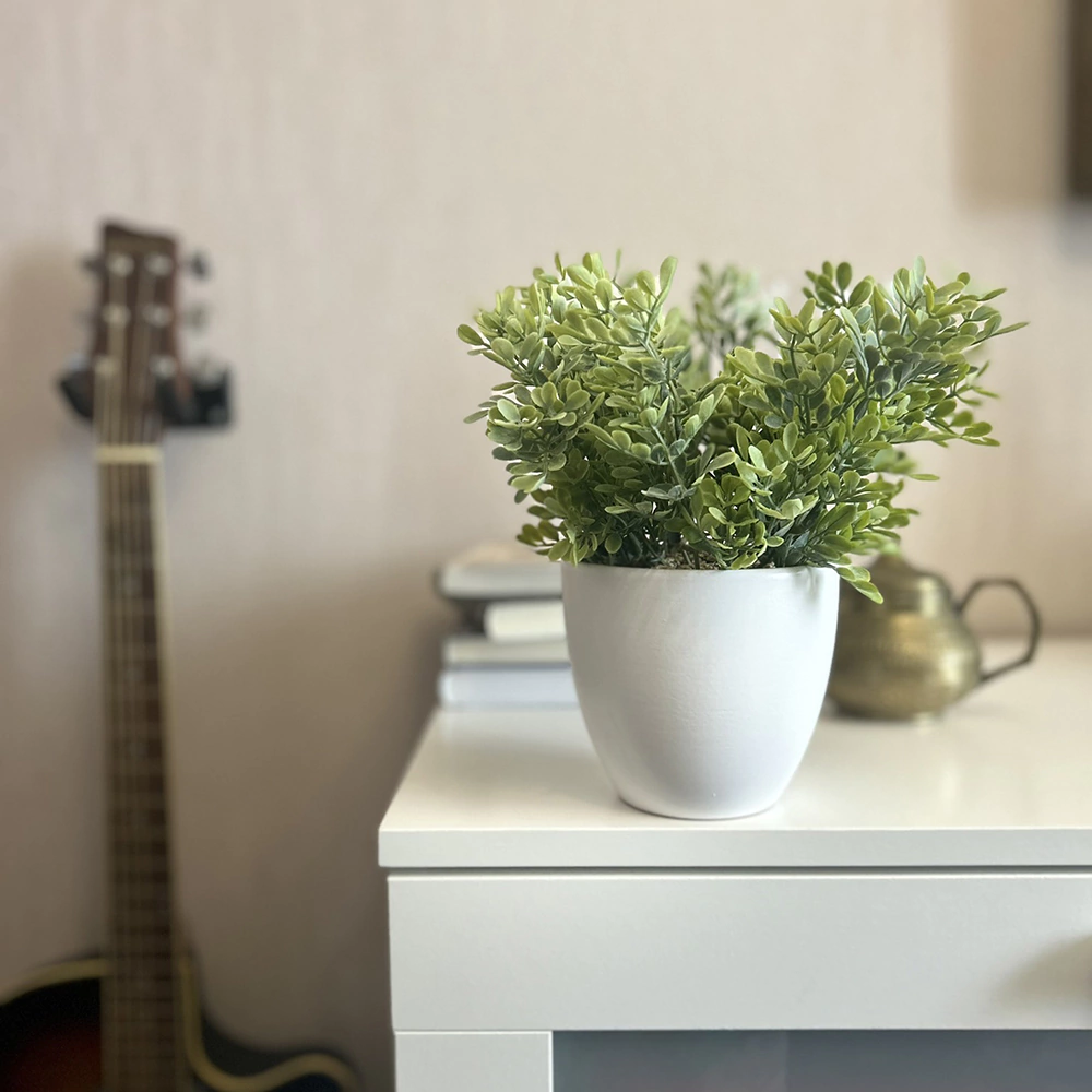 Растение искусственное Самшит Нира Гейм в кашпо высота микс 25 см