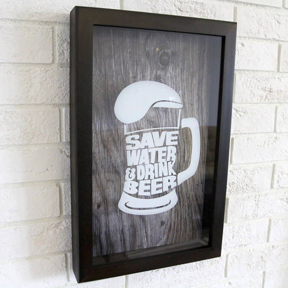 Копилка для пивных крышек 29х45 см венге