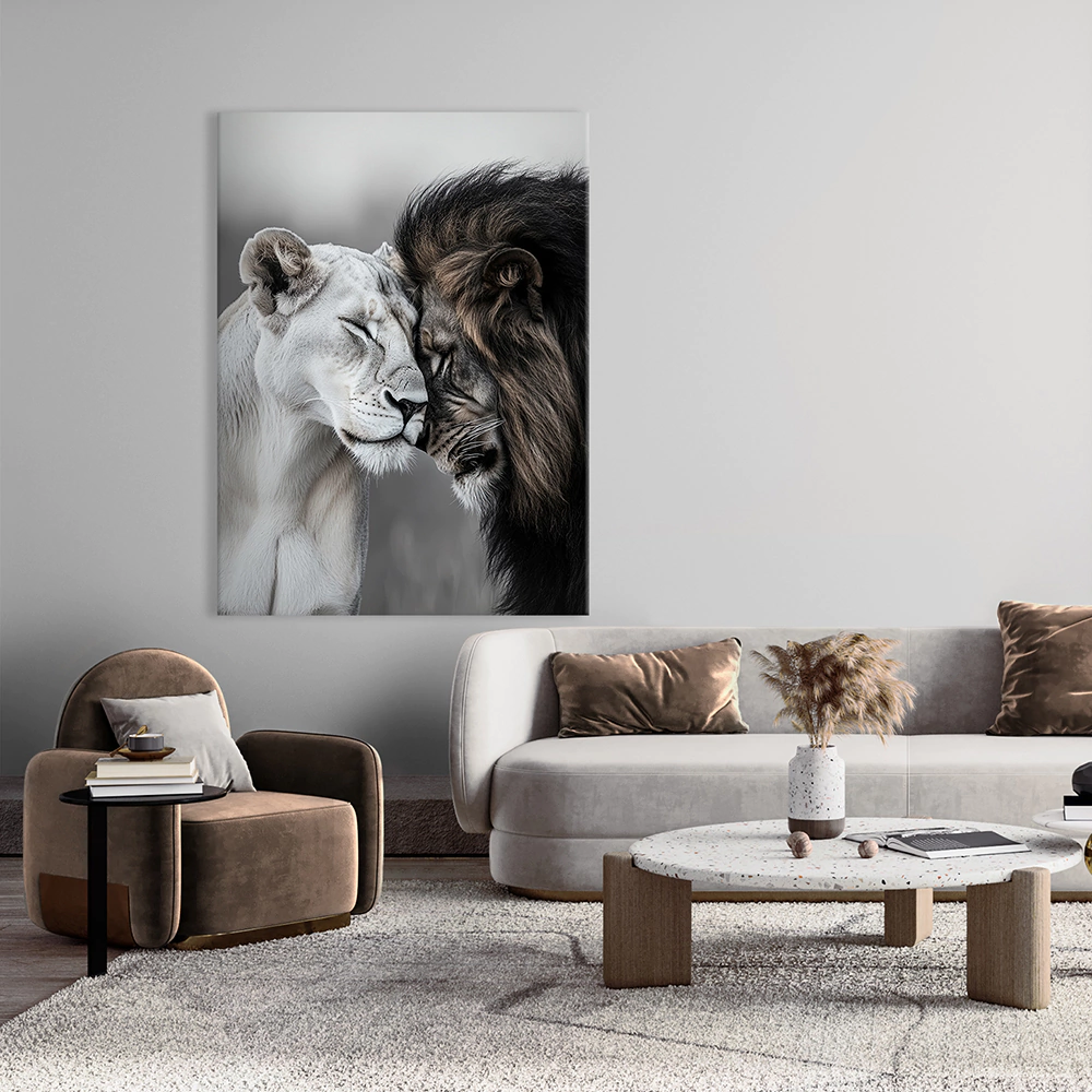 Канвас Лев и львица 110х70 см