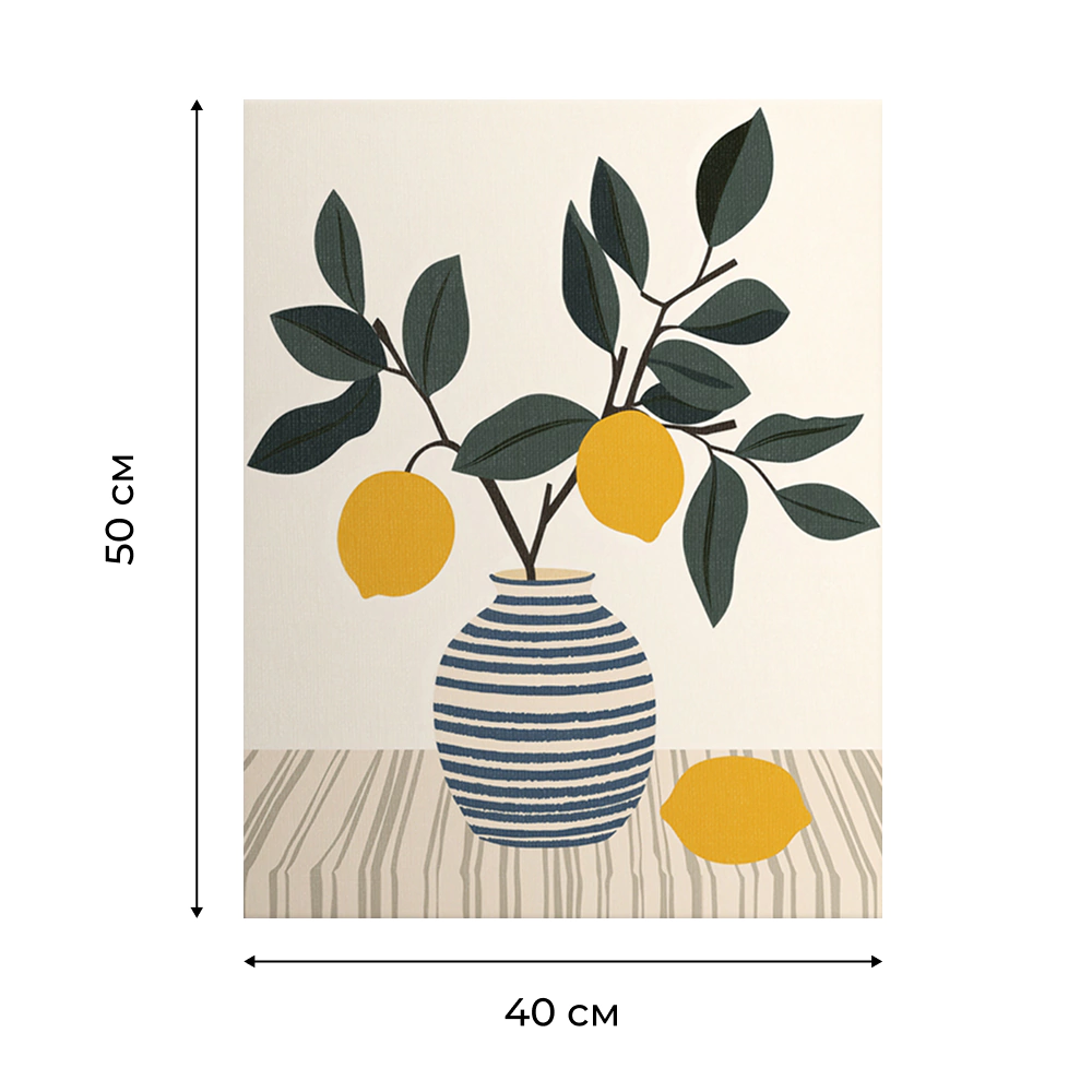 Канвас Лимоны 40х50 см