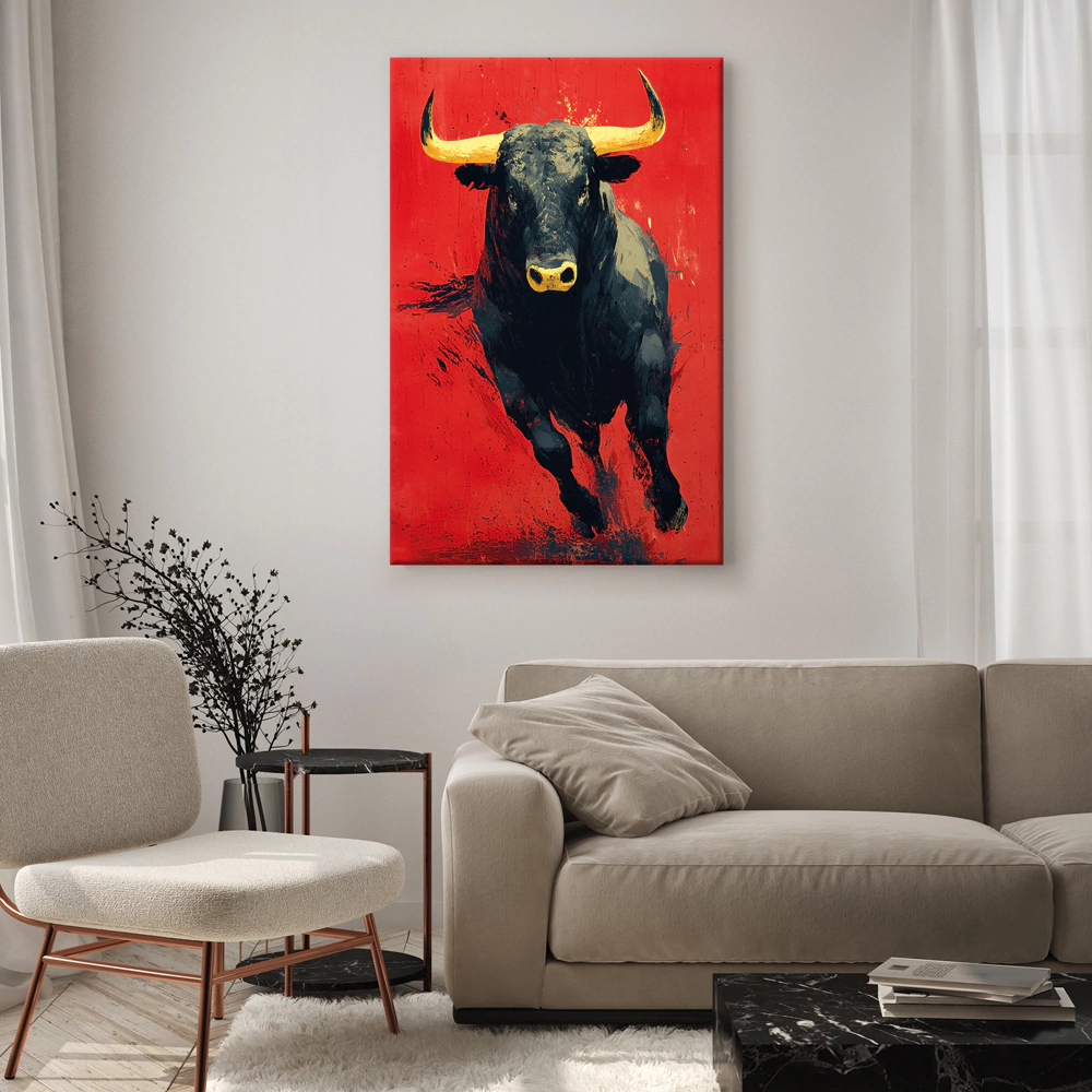 Канвас Бык 60х90 см