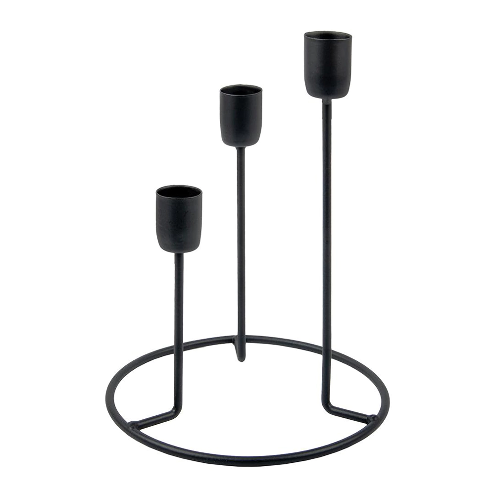 Подсвечник Fancy высота 20 см черный