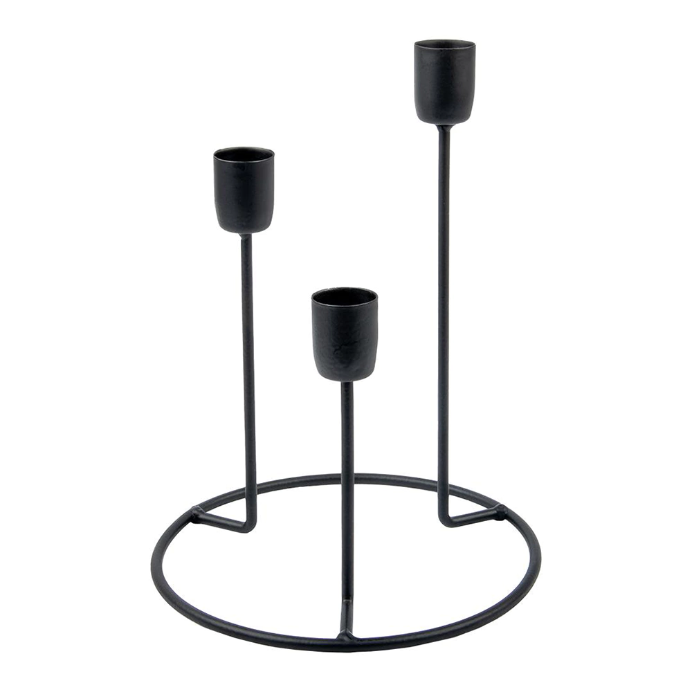 Подсвечник Fancy высота 20 см черный