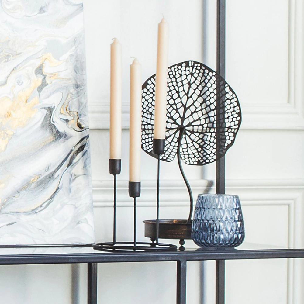 Подсвечник Fancy высота 20 см черный