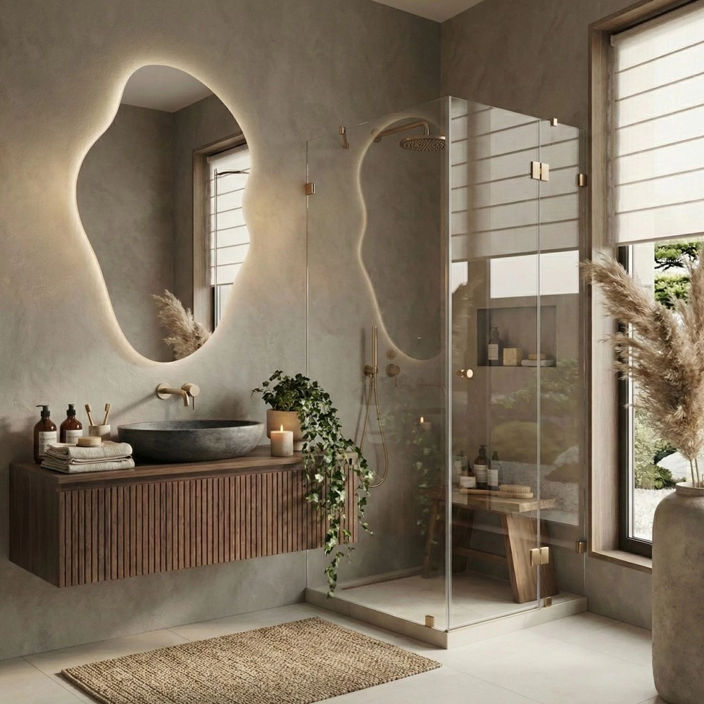 Зеркало настенное Абстракция 60х110 см с подсветкой