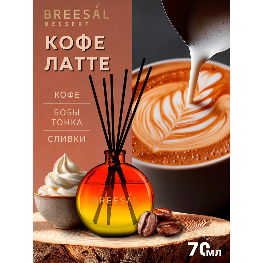 Аромадиффузор Breesal Dessert Кофе латте 70 мл