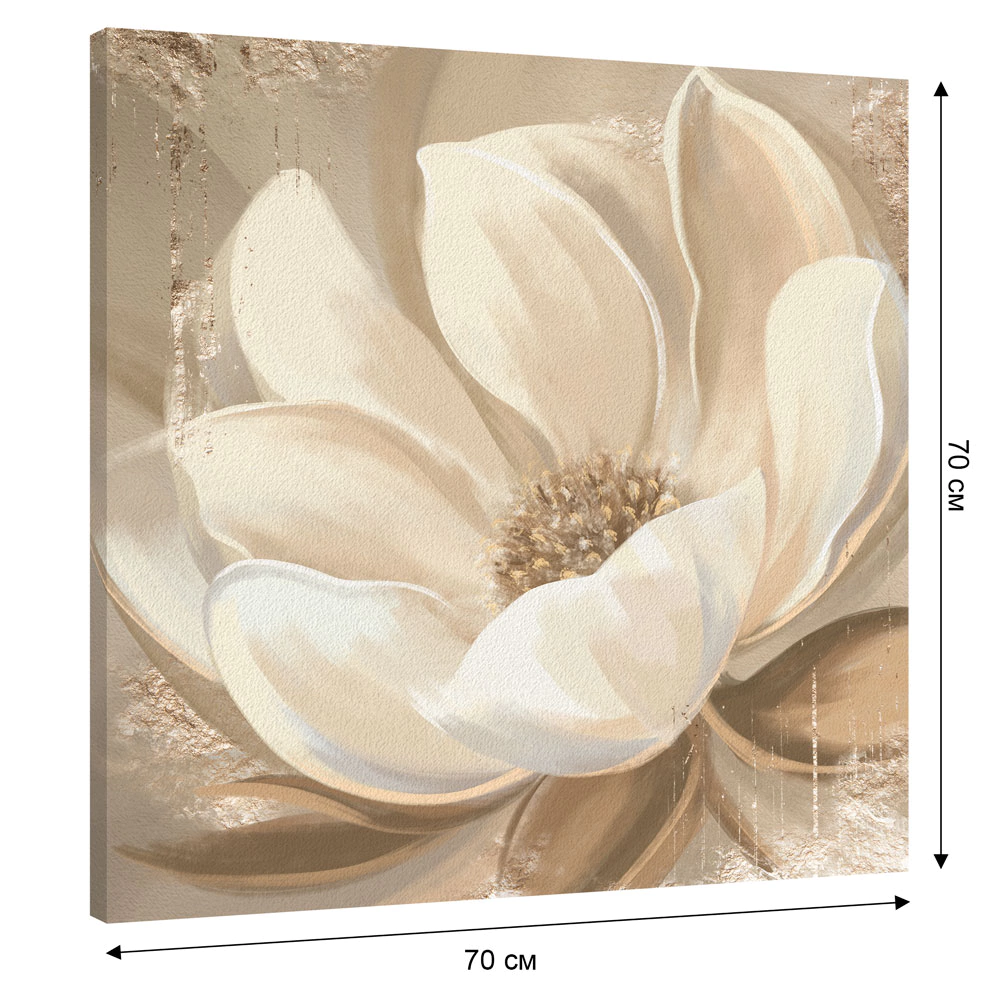 Канвас 70х70 см Цветок 1