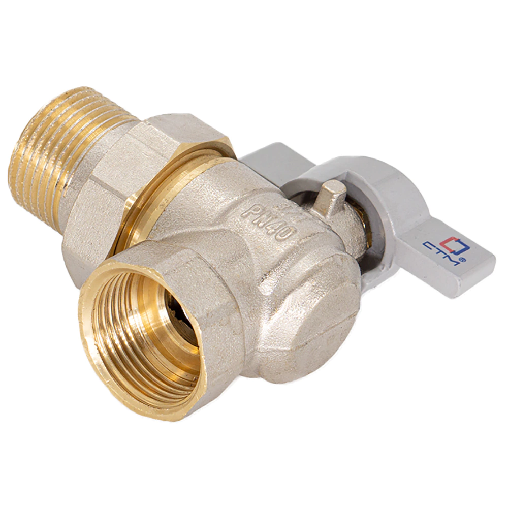 Кран шаровый СТМ 1/2" РВ-сгон угловой бабочка