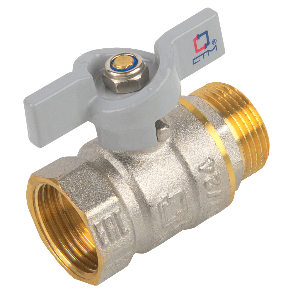 Кран шаровый СТМ 3/4" РВ-РН бабочка