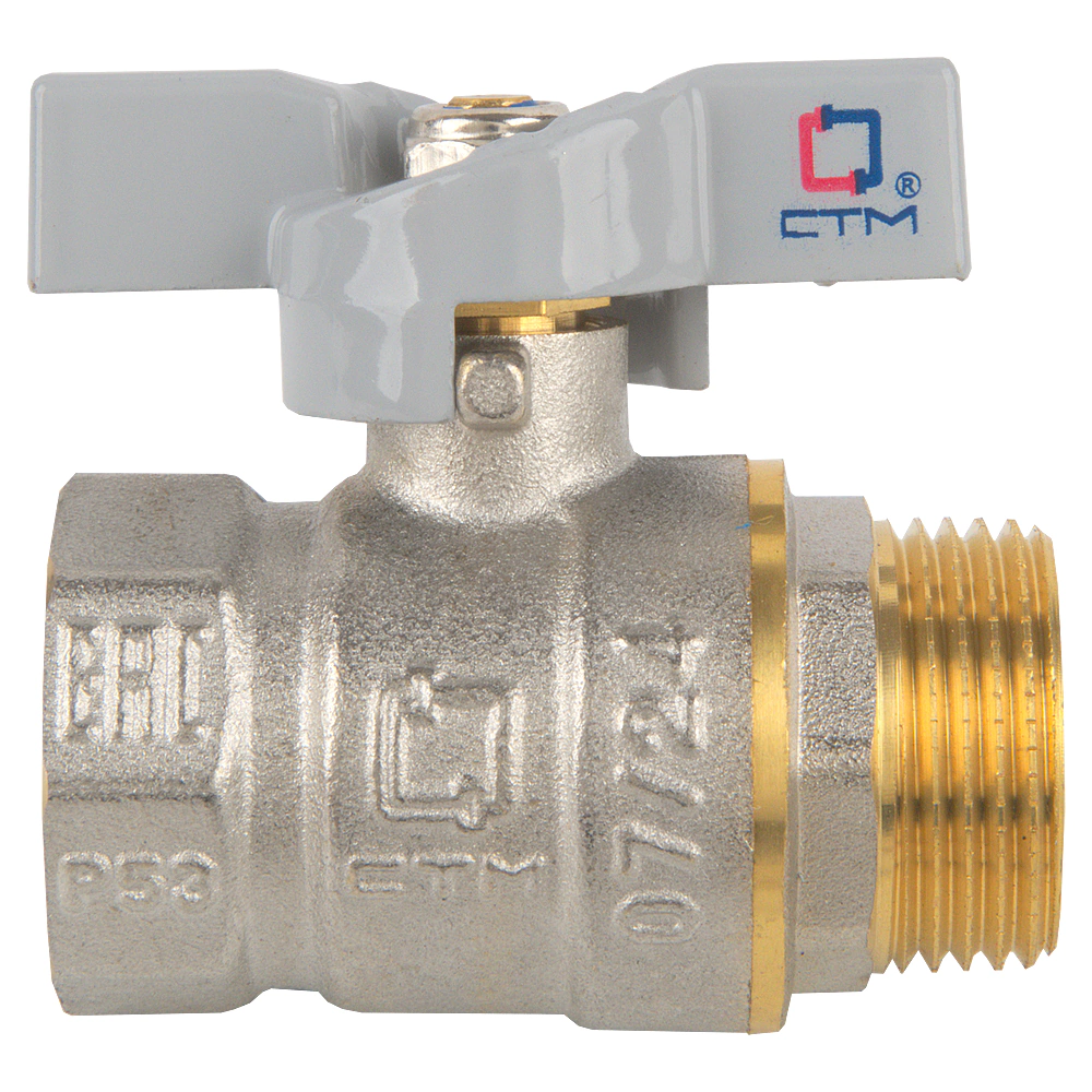 Кран шаровый СТМ 3/4" РВ-РН бабочка