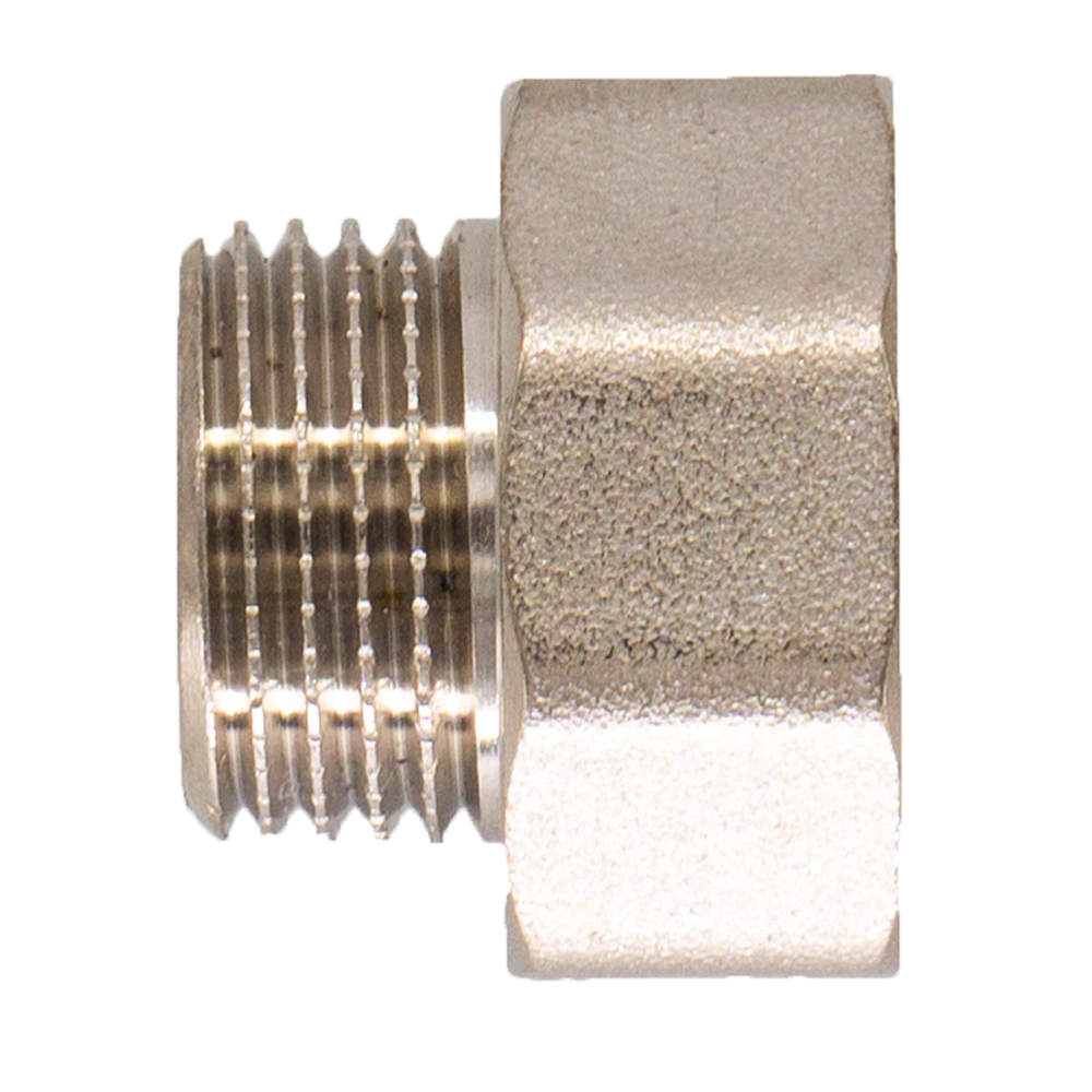 Переходник СТМ 1"х1/2" ВР-НР латунь никелированная