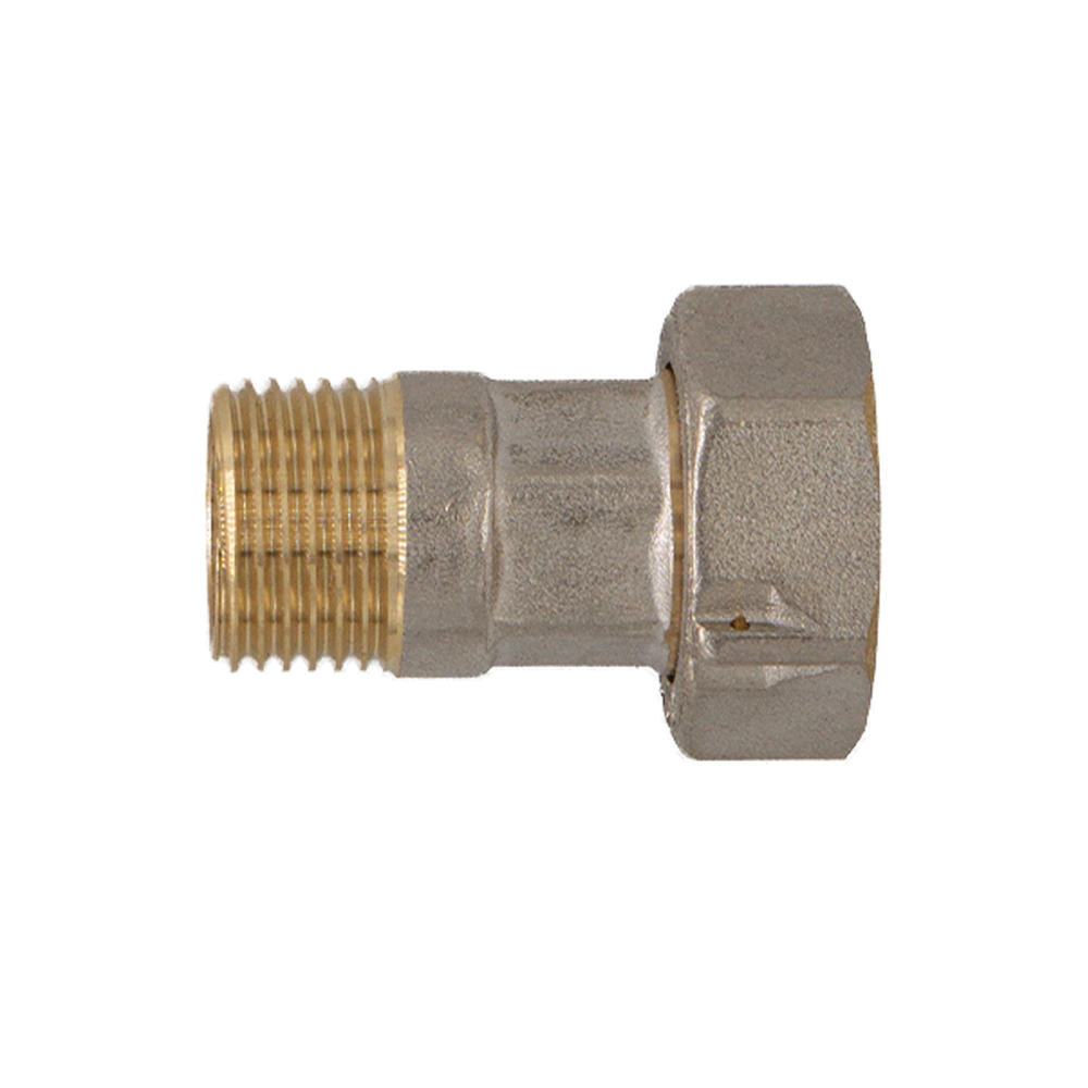 Полусгон с гайкой СТМ 1/2"x3/4" для водомеров латунь никелированная