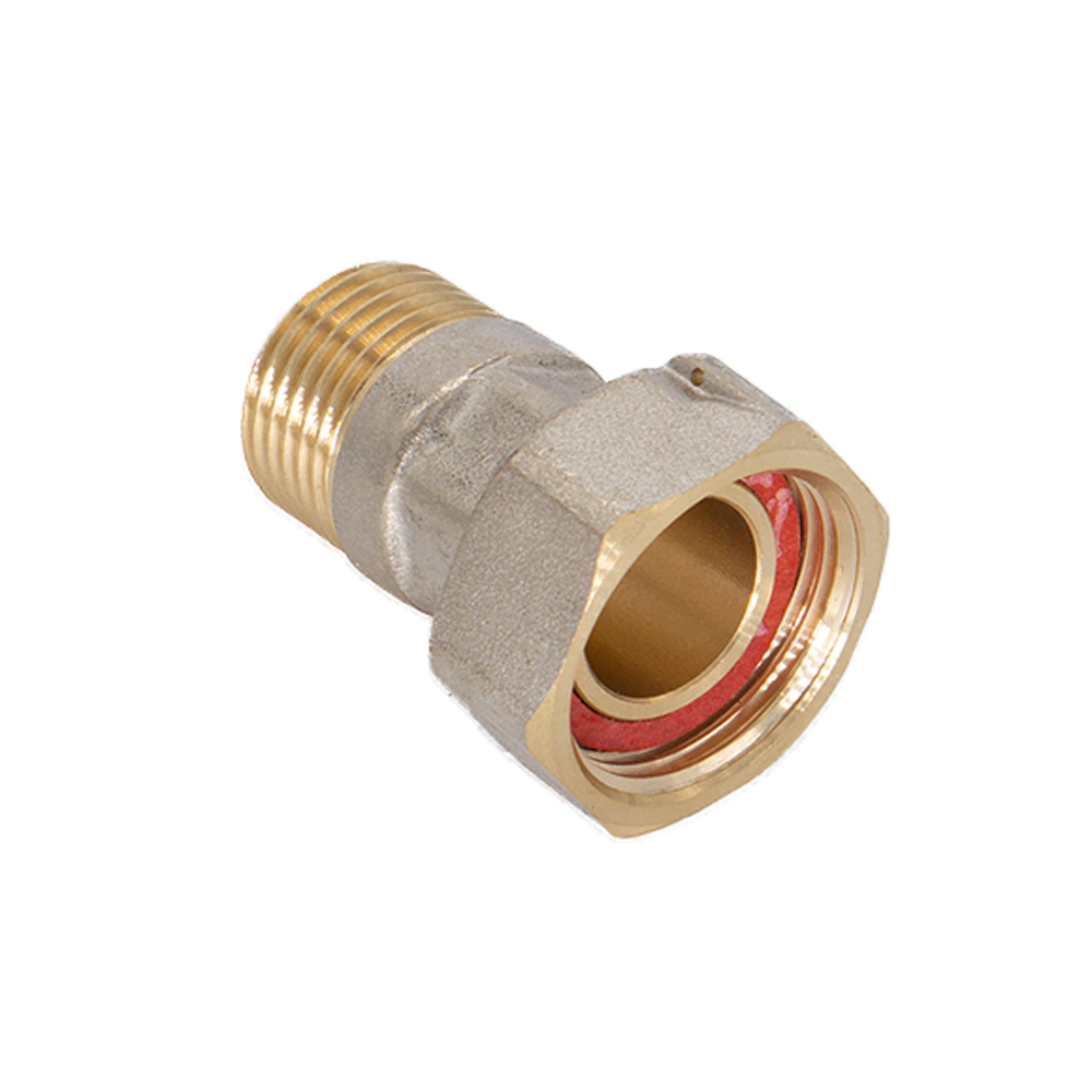 Полусгон с гайкой СТМ 1/2"x3/4" для водомеров латунь никелированная