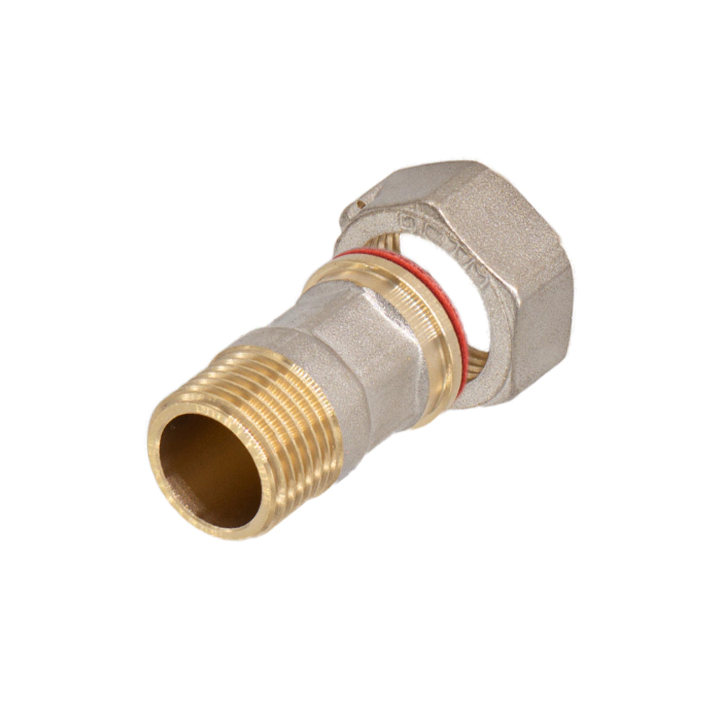 Полусгон с гайкой СТМ 1/2"x3/4" для водомеров латунь никелированная