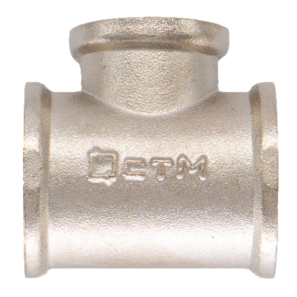 Тройник переходной СТМ 1"х3/4"х1" ВР латунь никелированная