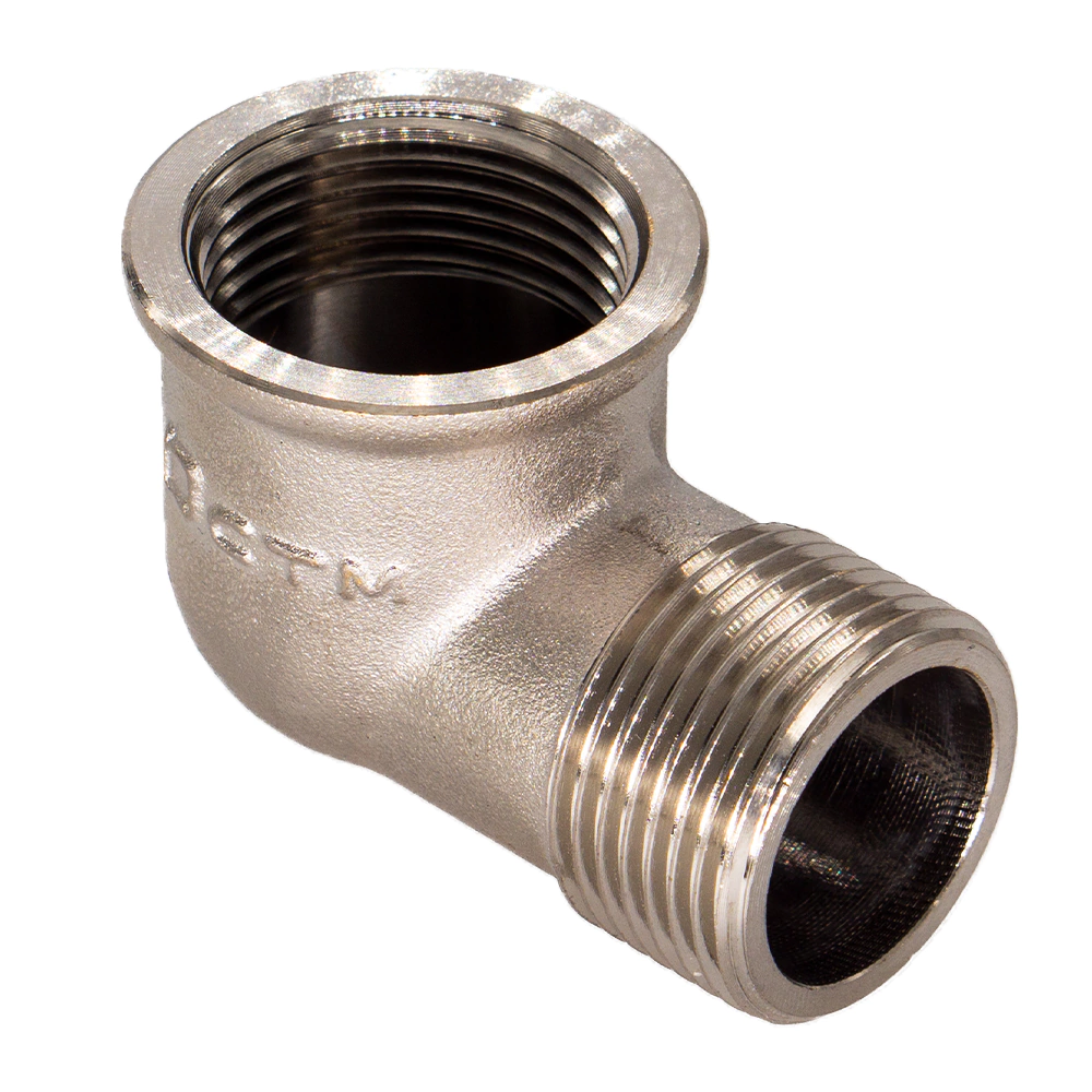 Угольник СТМ 1" ВР-НР латунь никелированная