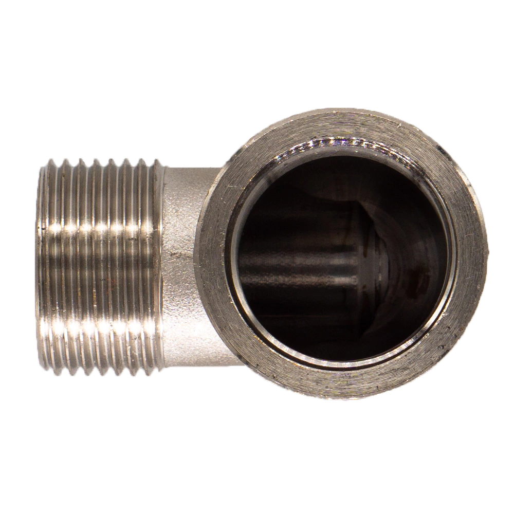 Угольник СТМ 1" ВР-НР латунь никелированная