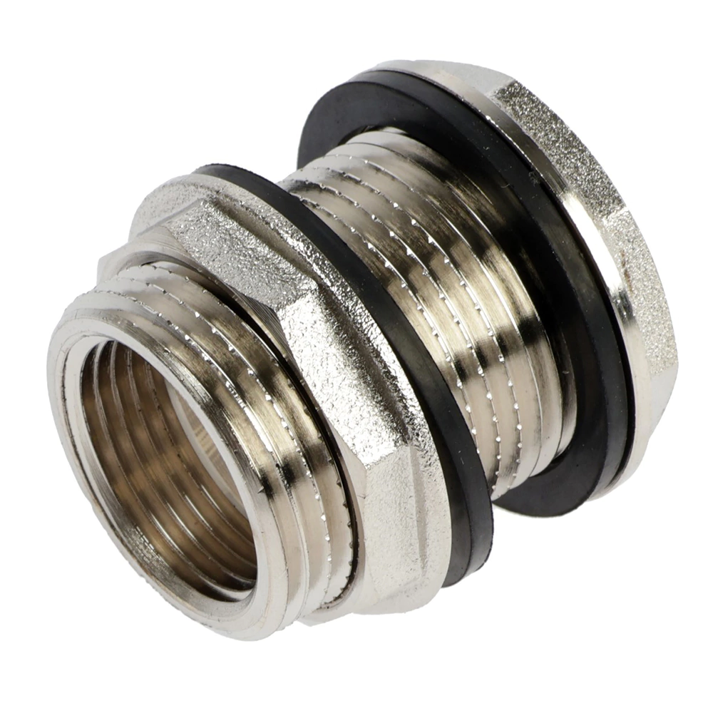 Врезка для бочек MASTERPROF с прокладкой 1" латунь никелированная