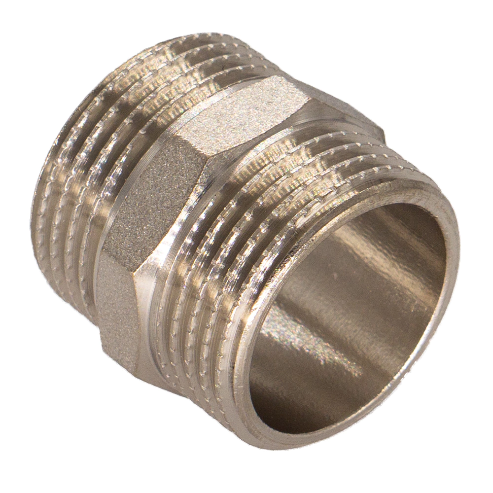 Ниппель СТМ 1 1/2" НР-НР латунь никелированная