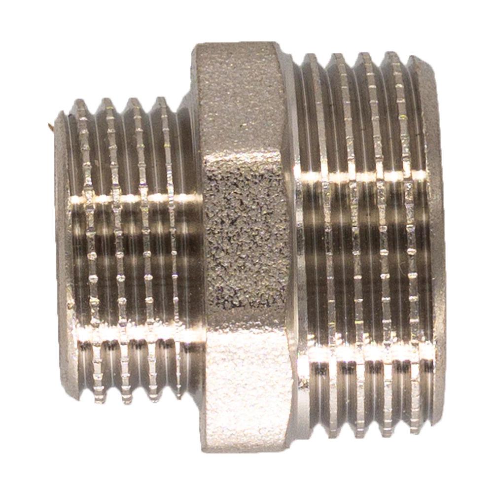 Ниппель редукционный СТМ 1 1/4"х1" НР-НР латунь никелированная