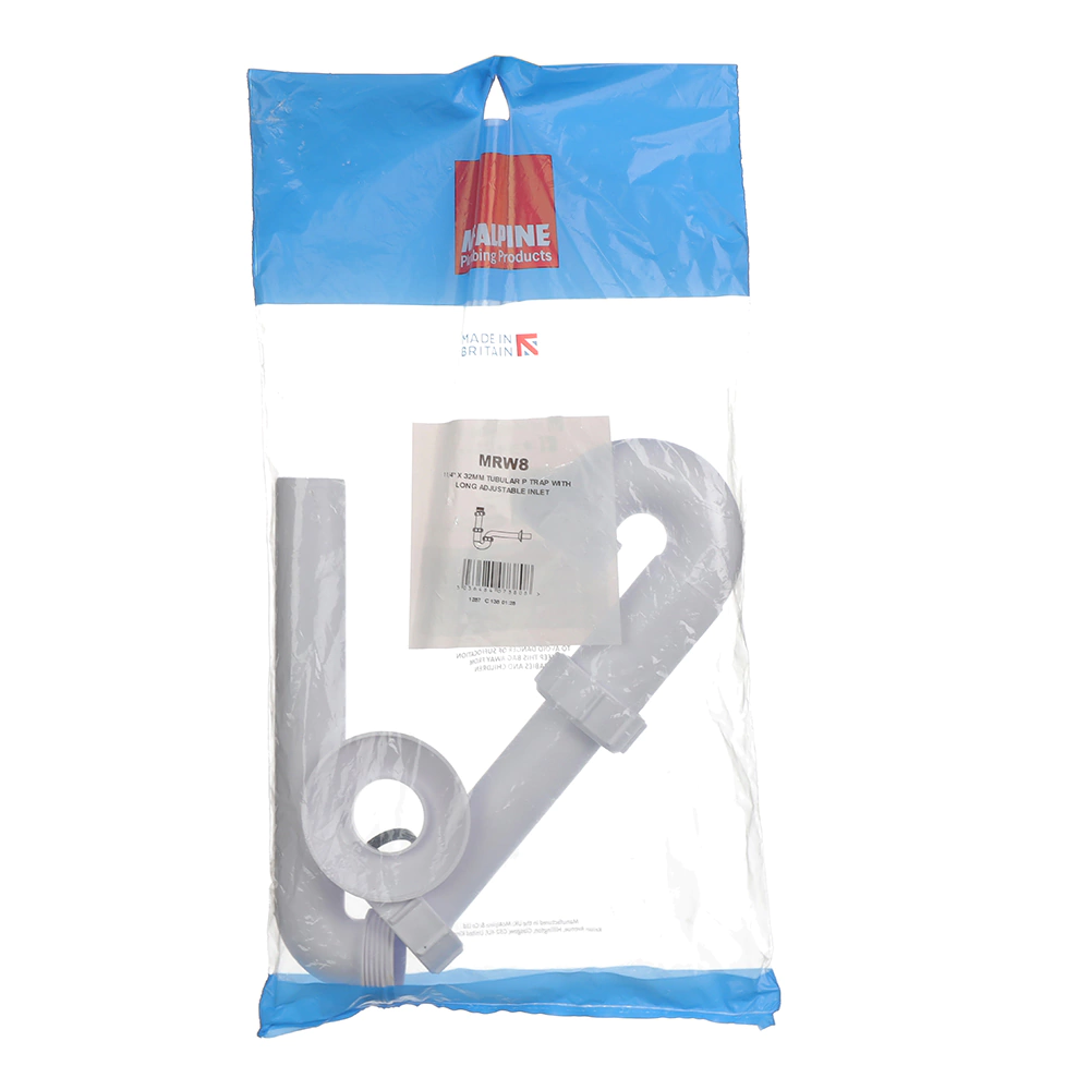 Сифон для раковины McAlpine 1 1/4''x32 мм без выпуска труба с отражателем 32 мм