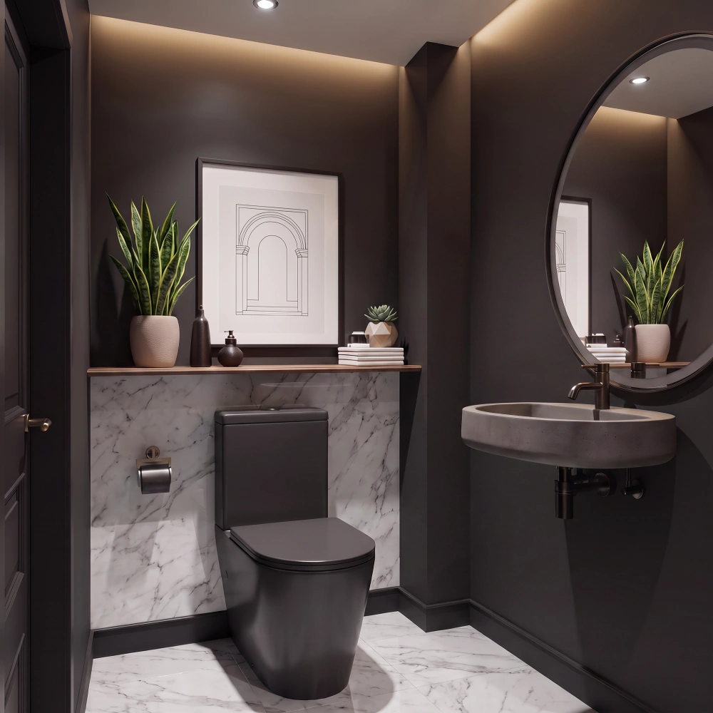 Унитаз-компакт FLUMEN DESIGN Ardennes с сиденьем с микролифтом черный