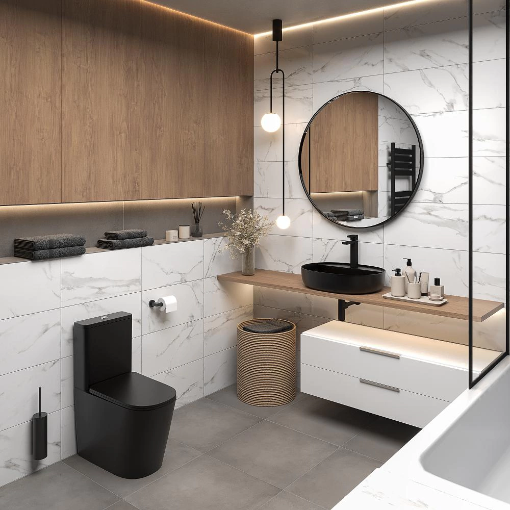 Унитаз-компакт FLUMEN DESIGN Ardennes с сиденьем с микролифтом черный