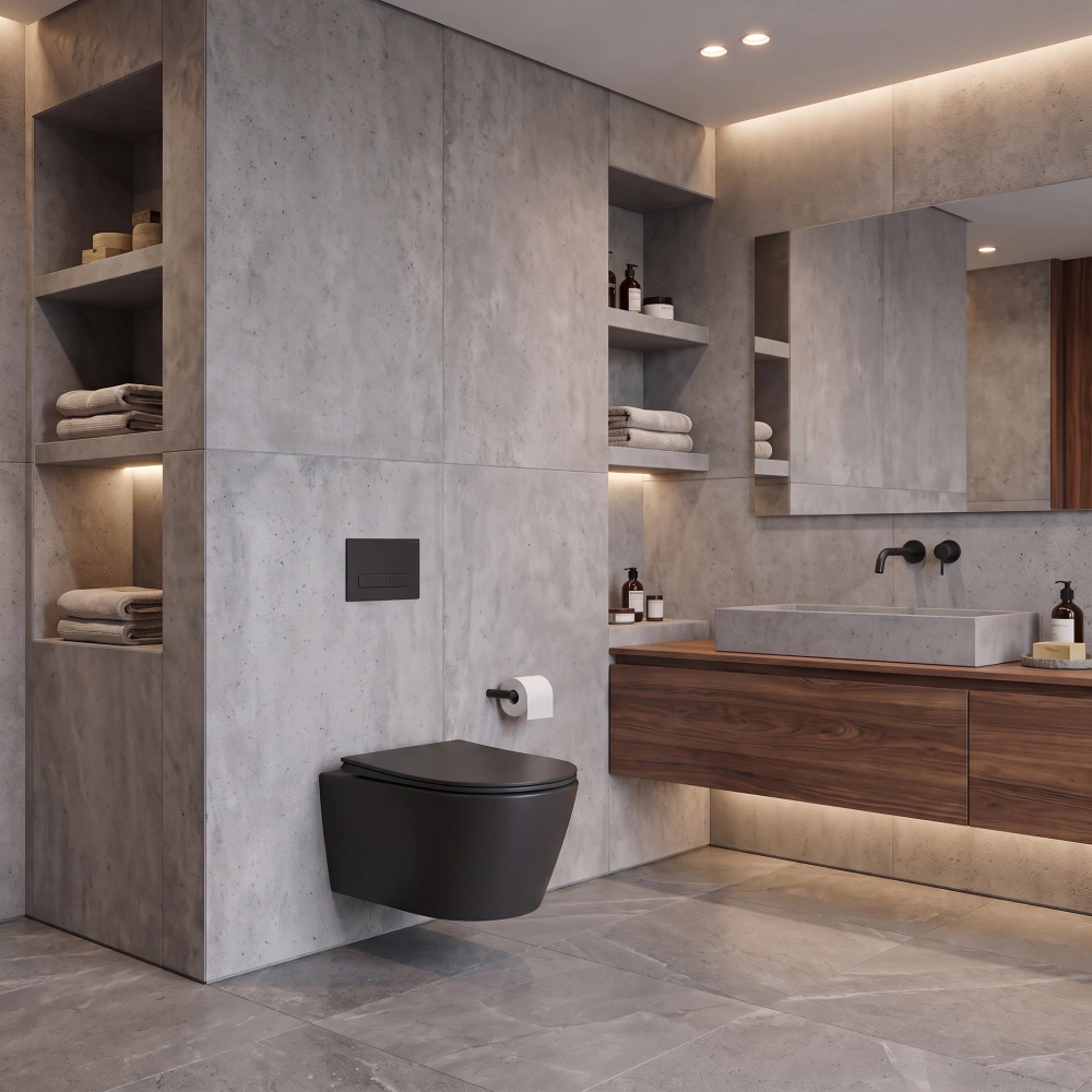 Унитаз подвесной FLUMEN DESIGN Ardennes с сиденьем с микролифтом черный