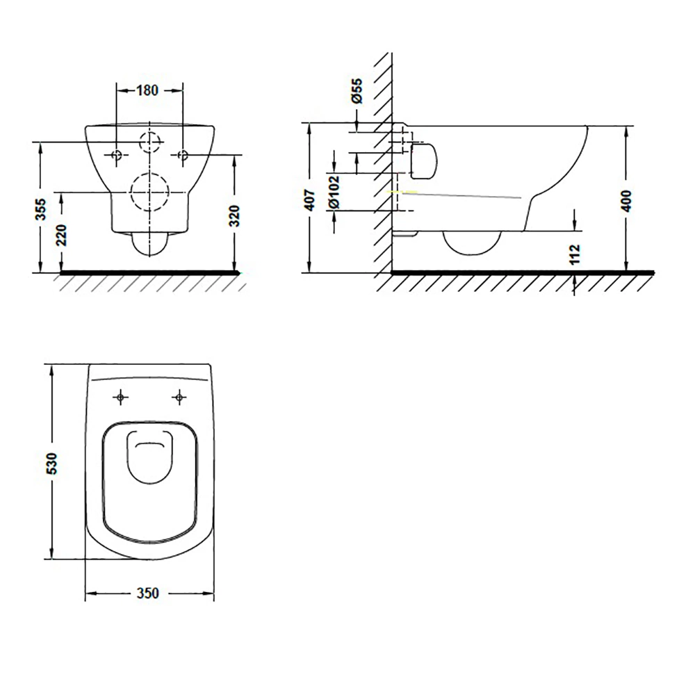 Унитаз подвесной Gala Smart с сиденьем плавное закрытие