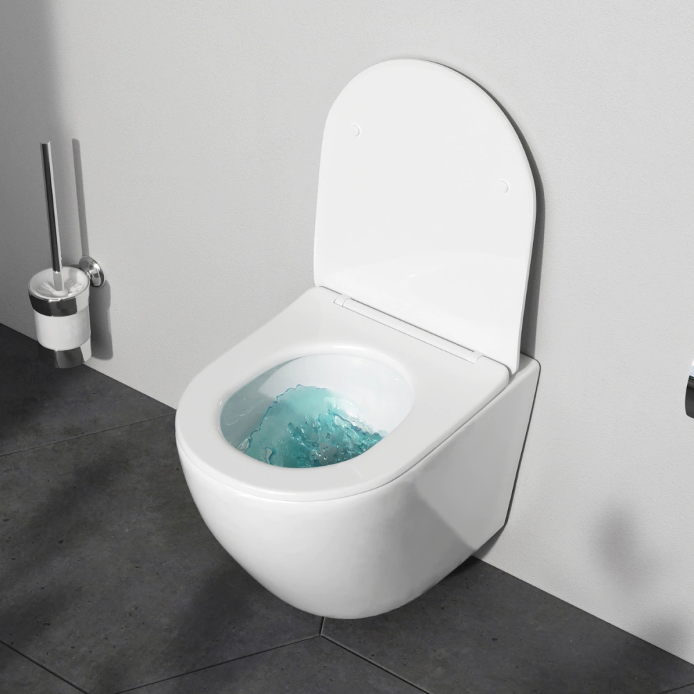 Унитаз подвесной AM.PM Like AquaSpin безободковый с сиденьем с микролифтом