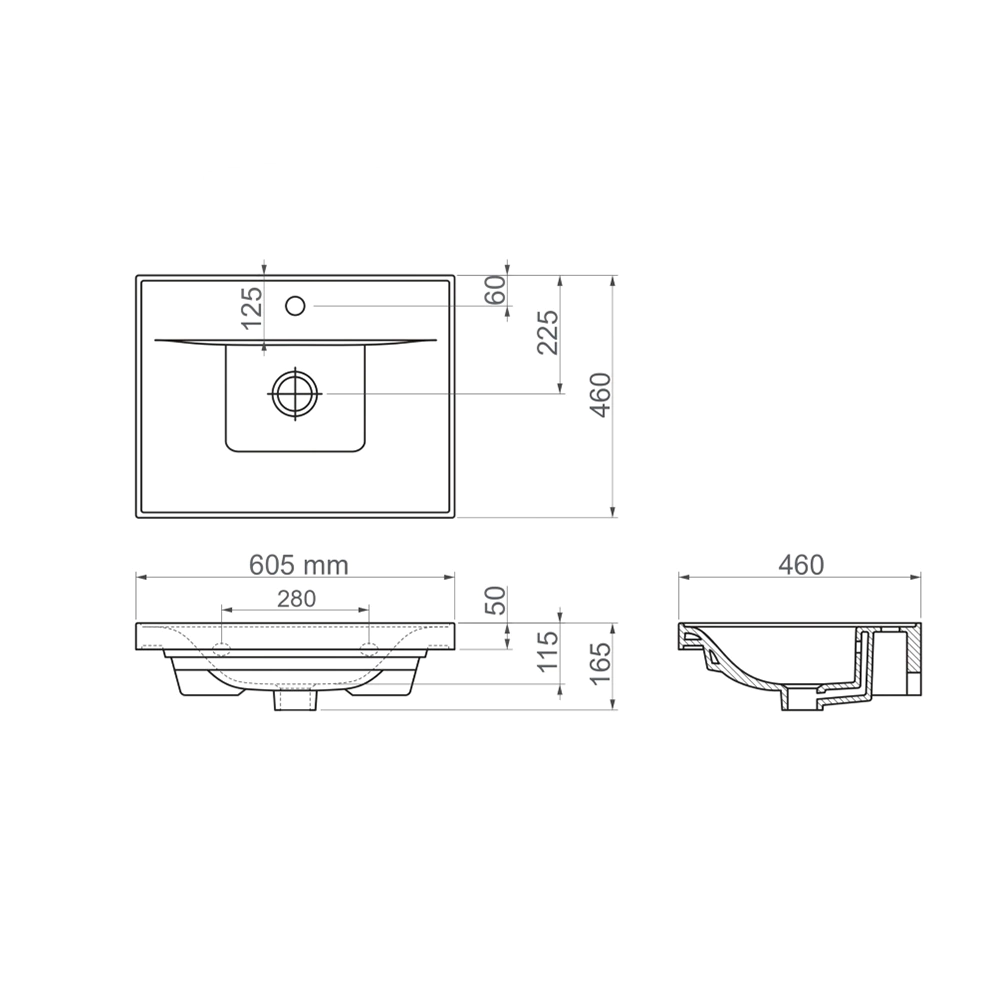 Раковина Lapino Sava 60 см