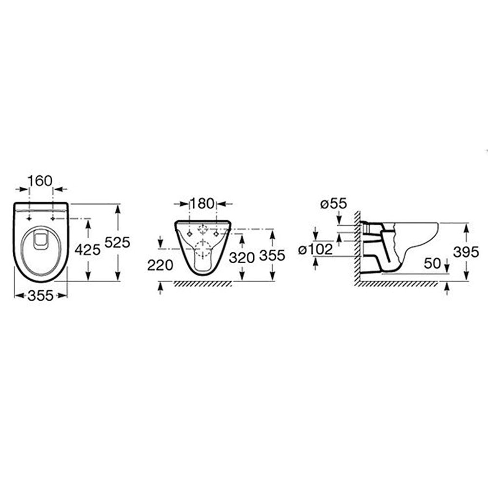 Унитаз подвесной с сиденьем плавное закрытие Victoria Roca